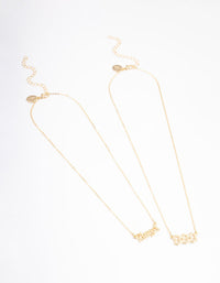 Gold Plated Angel Number '888' Layered Necklace - link has visual effect only
