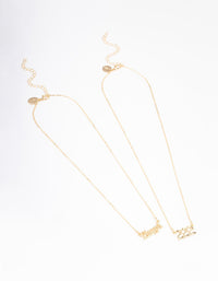 Gold Plated Angel Number '222' Layered Necklace - link has visual effect only