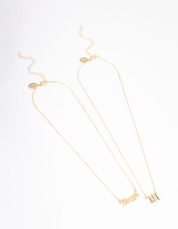 Gold Plated Angel Number '111' Layered Necklace