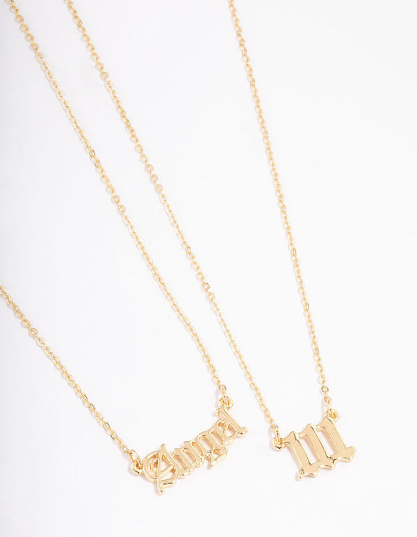 Gold Plated Angel Number '111' Layered Necklace