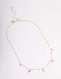 Rose Gold Daisy Garden Necklace - link has visual effect only