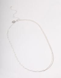 Silver Multi Size Chain Necklace - link has visual effect only