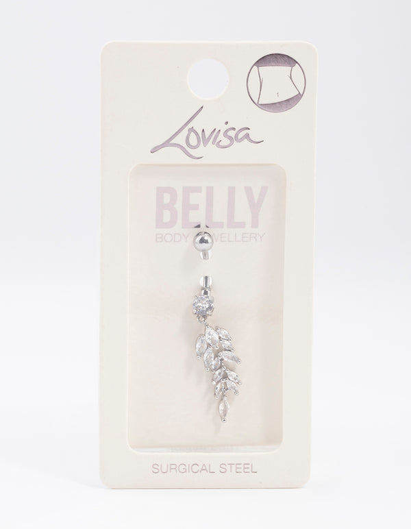 Surgical Steel Statement Tear Drop Belly Ring