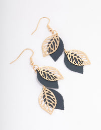 Blue Filigree Petal Drop Earrings - link has visual effect only