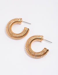Gold Spring Circle Hoop Earrings - link has visual effect only