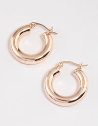 Rose Gold Simple Circle Hoop Earrings - link has visual effect only