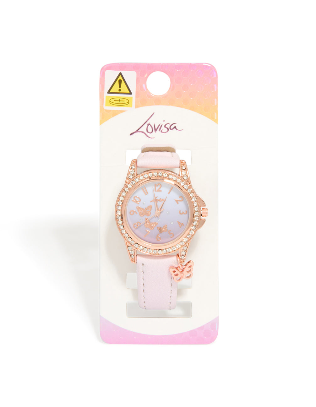 Kids Lilac & Rose Gold Coloured Faux Leather Watch