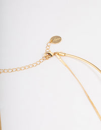 Gold Plated Snake & Collar Layered Necklace - link has visual effect only