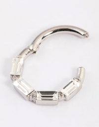 Surgical Steel Crystal Baguette Clicker Ring - link has visual effect only