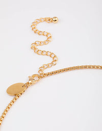 Waterproof Gold Plated Stainless Steel Cubic Zirconia Cross Necklace - link has visual effect only