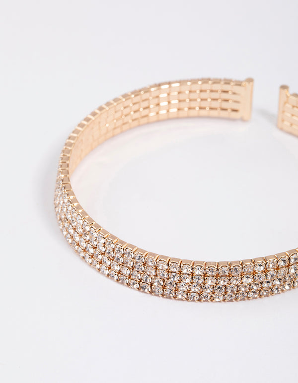 Gold Classic Cup Chain Bangle
