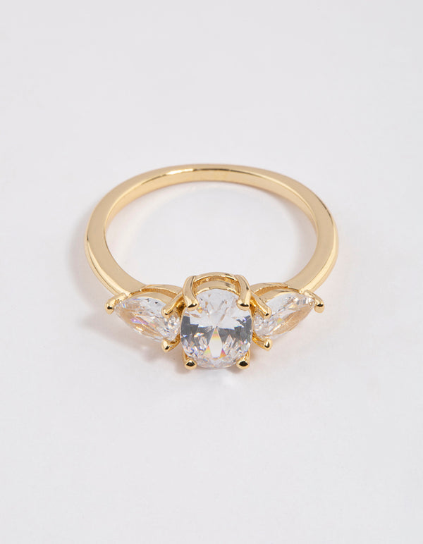 Gold Plated Oval Enchanting Ring
