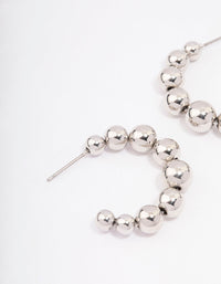 Silver Chunky Ball Hoop Earrings - link has visual effect only