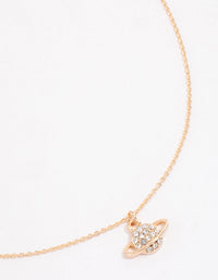 Gold Dainty Planet Pendant Necklace - link has visual effect only