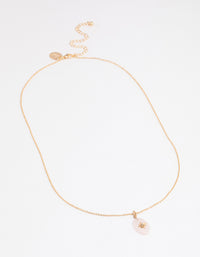 Gold Oval Star Pendant Necklace - link has visual effect only