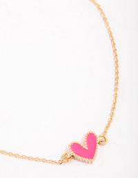 Gold Mini Heart Pendant Bracelet - link has visual effect only