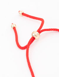 Fabric Textured Heart Pendant Rope Bracelet - link has visual effect only