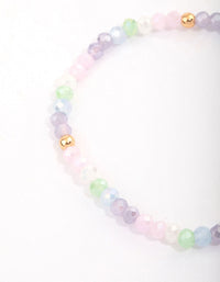 Beaded Facet Heart & Daisy Flower Bracelet - link has visual effect only