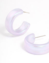 Rose Gold Moonlight Hoop Earrings - link has visual effect only