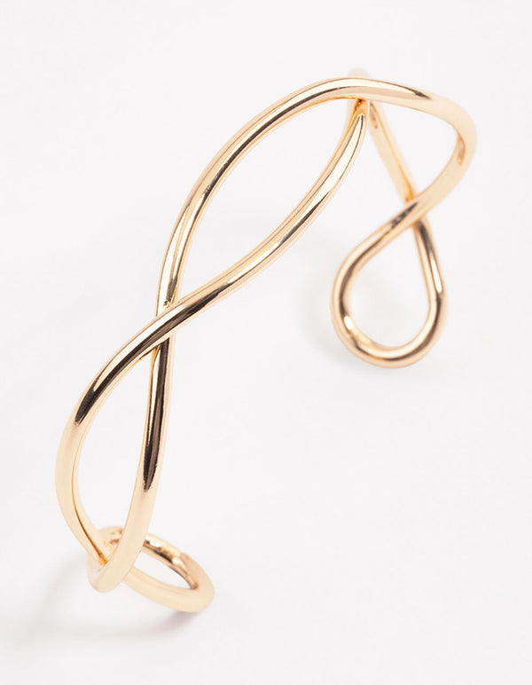 Gold Interwoven Wrist Cuff