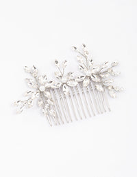 Silver Marquise Trio Floral Hair Comb - link has visual effect only