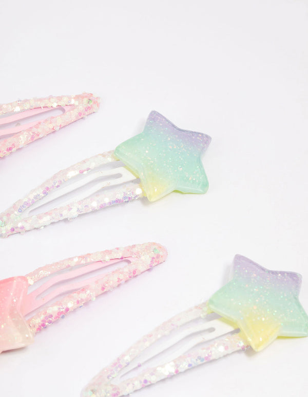 Kids Star Hair Snaps 4-Pack
