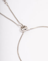 Silver Mixed Shape Cubic Zirconia Toggle Bangle - link has visual effect only