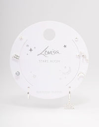 Silver Plated Aquarius Earring Pack - link has visual effect only