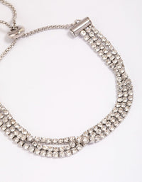 Silver Dainty Cup Chain Toggle Bracelet - link has visual effect only