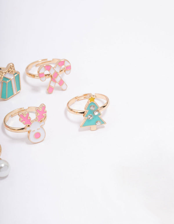Kids Christmas Gingerbread Ring 6-Pack