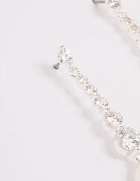 Silver Cubic Zirconia Pearl Drop Earrings - link has visual effect only
