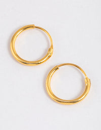 Gold Plated Sterling Silver Hoop Earrings 10mm - link has visual effect only