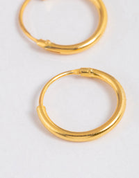 Gold Plated Sterling Silver Hoop Earrings 10mm - link has visual effect only