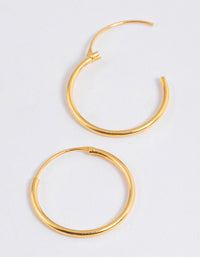 Gold Plated Sterling Silver Hoop Earrings 16mm - link has visual effect only
