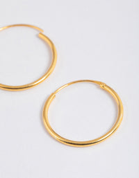 Gold Plated Sterling Silver Hoop Earrings 16mm - link has visual effect only