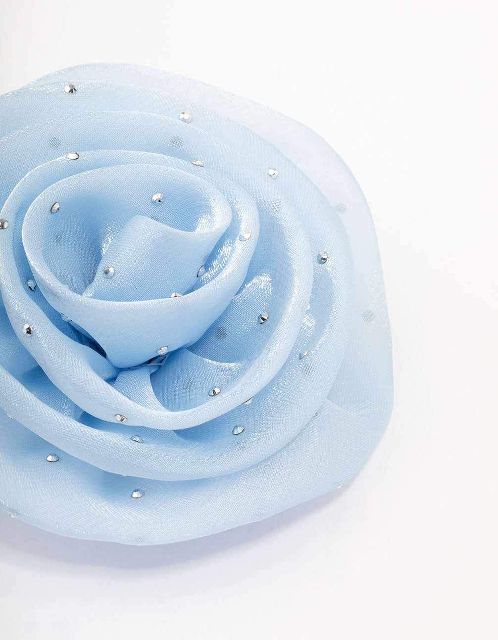 Blue Diamante Rosette Brooch & Hair Clip