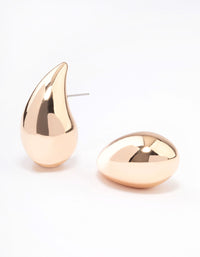 Gold Large Smooth Teardrop Earrings - link has visual effect only