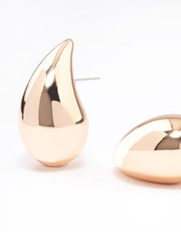 Gold Large Smooth Teardrop Earrings - link has visual effect only