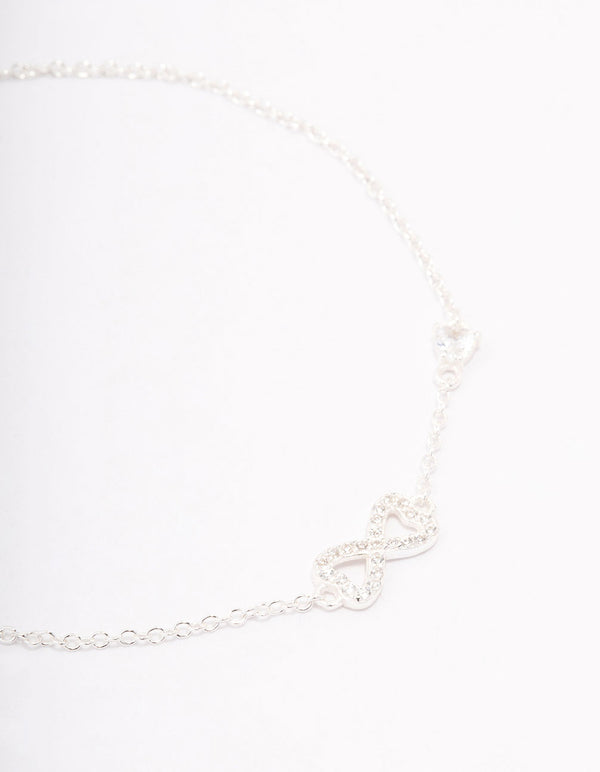 Sterling Silver Infinity Heart Bracelet