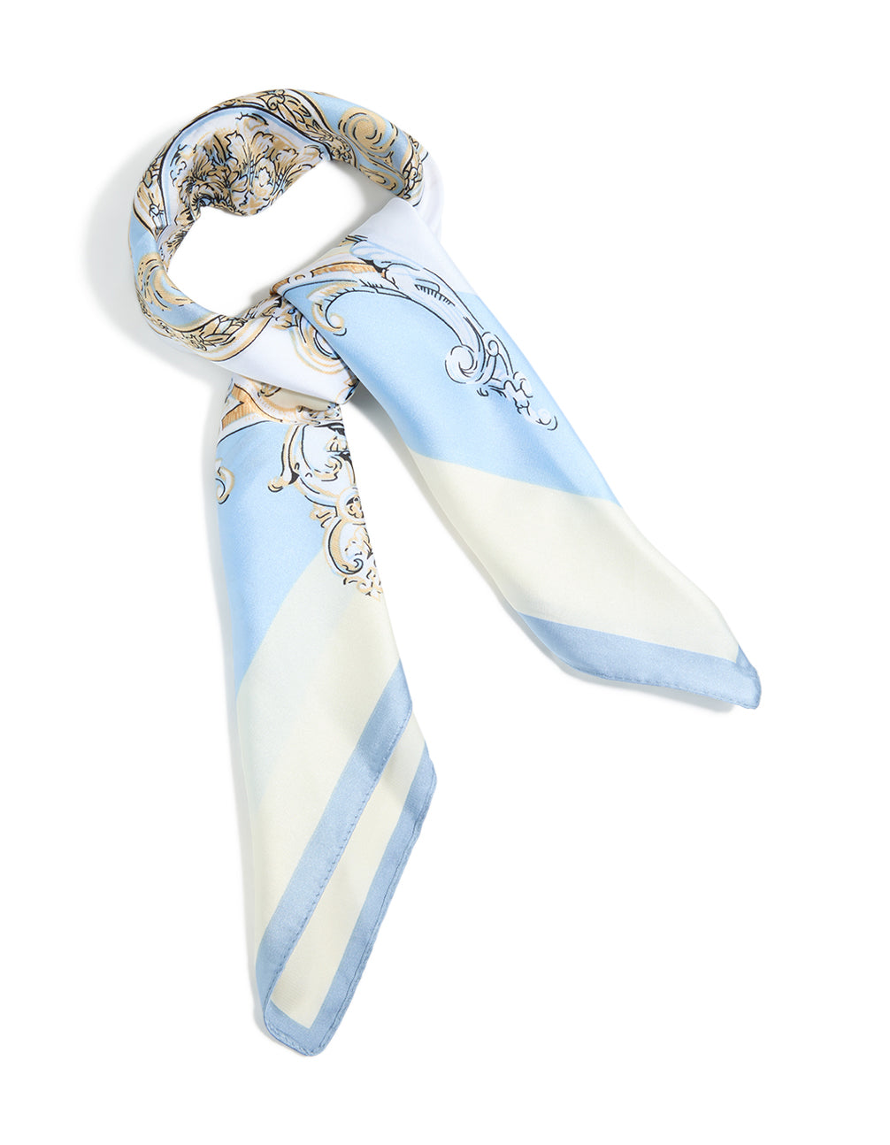 Blue Fabric Regal Printed Scarf