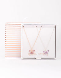 Mixed Metal Mini Butterfly Necklace Pack - link has visual effect only