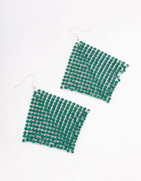 Silver Diamante Chainmail Drop Earrings - link has visual effect only