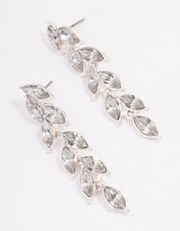 Silver Diamante Vine Drop Earrings - link has visual effect only