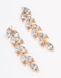 Gold Diamante Vine Drop Earrings - link has visual effect only
