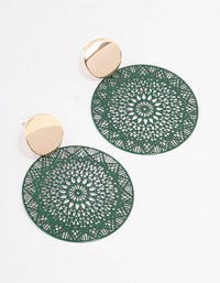 Gold Mixed Disc Filigree Drop Earrings - link has visual effect only
