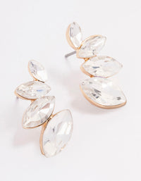 Gold Graduating Marquise Stud Earrings - link has visual effect only
