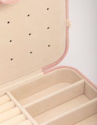 Blush Suede Rectangular Jewellery Box - link has visual effect only