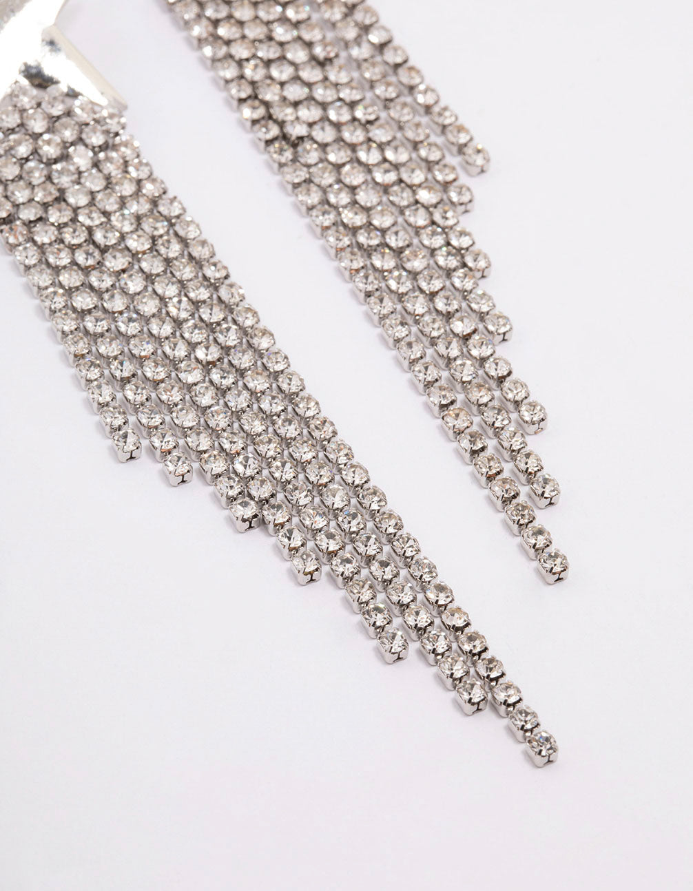 Silver Star Chandelier Drop Earrings