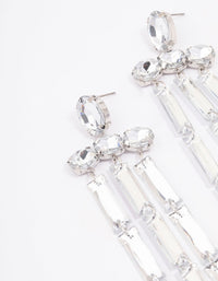 Silver Diamante Drop Chandelier Earrings - link has visual effect only