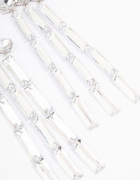 Silver Diamante Drop Chandelier Earrings - link has visual effect only